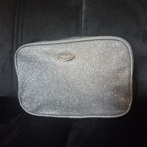 Coach Shimmering Silver Cosmetic Bag